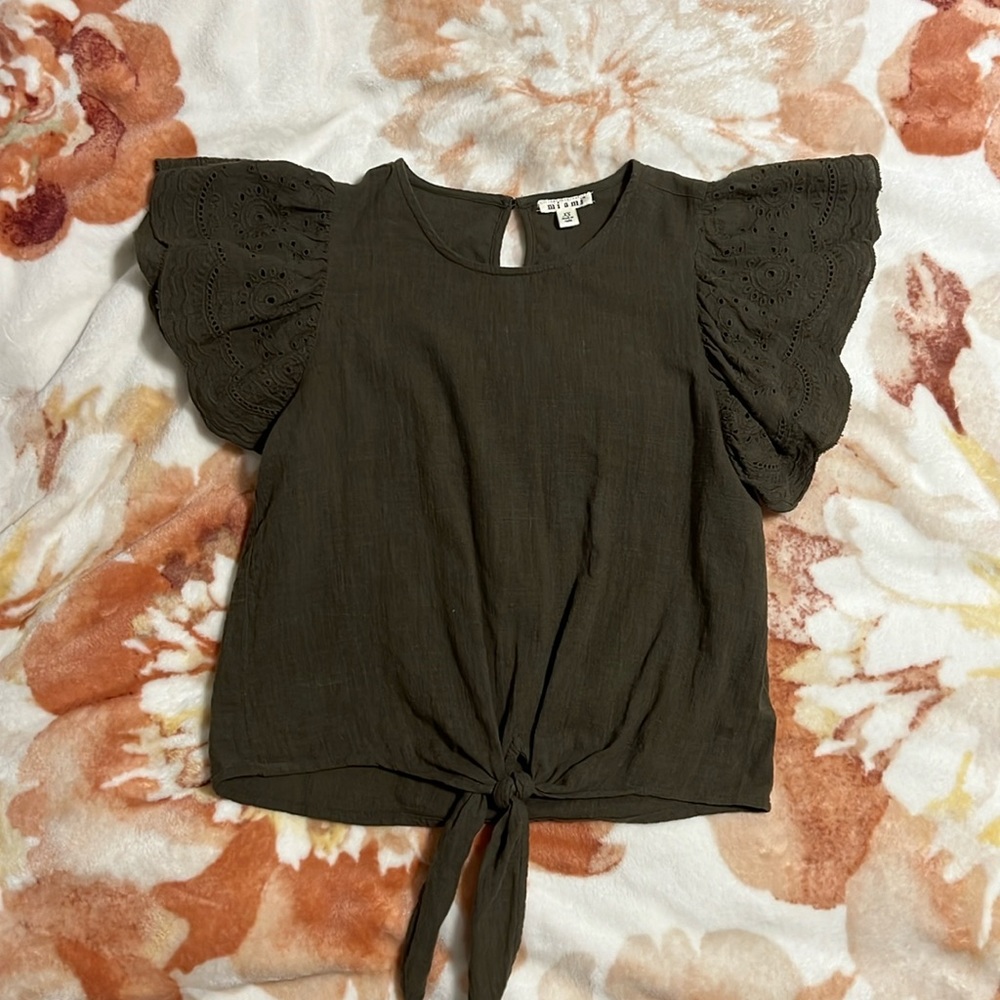 Green dress shirt from Francesca’s